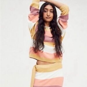 NWOT  Free People Eyes On You Sweater Set Striped